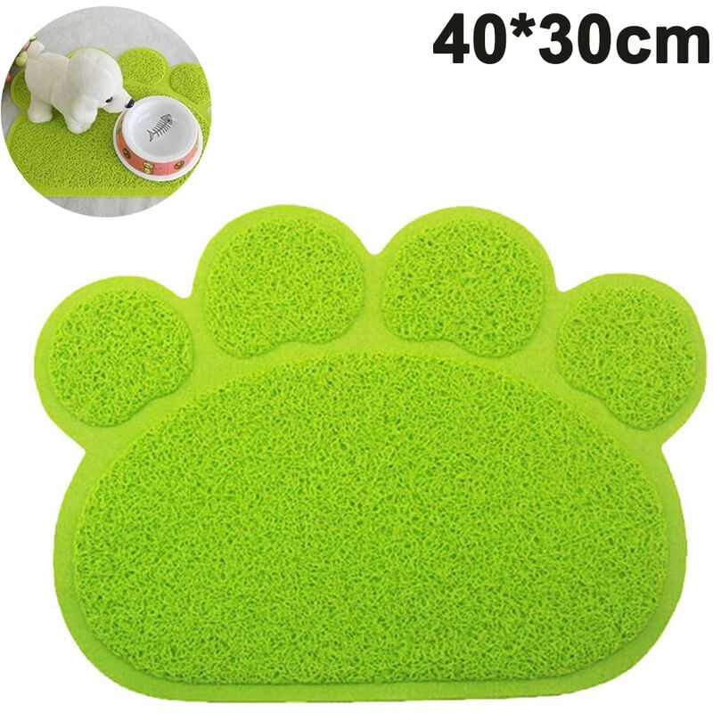 Cat Litter Mat Non-slip Pet Paw Shape Mat Pet Dog Cat Puppy Kitten Dish  Bowl Food Water Placemat Mat 30*40cm