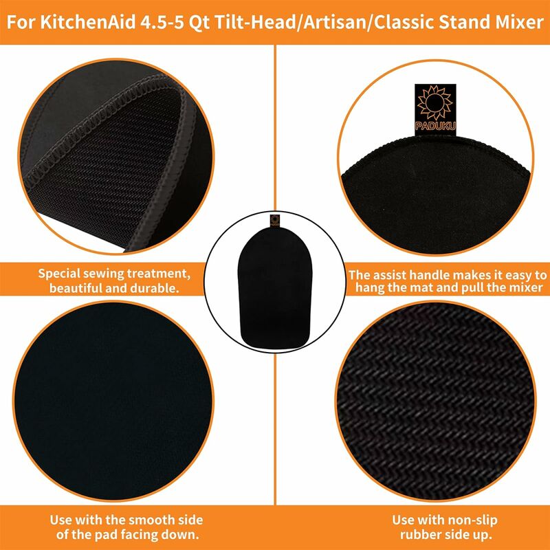 Mixer Sliding Mat for KitchenAid Stand Mixer, Kitchen Appliance Slide Mats  Pad Mixer Mover Mixer Slider for KitchenAid 4.5-5 Qt Tilt-Head Stand Mixer, KitchenAid  Artisan Tilt-Head Mixer ( 1 Pack) 