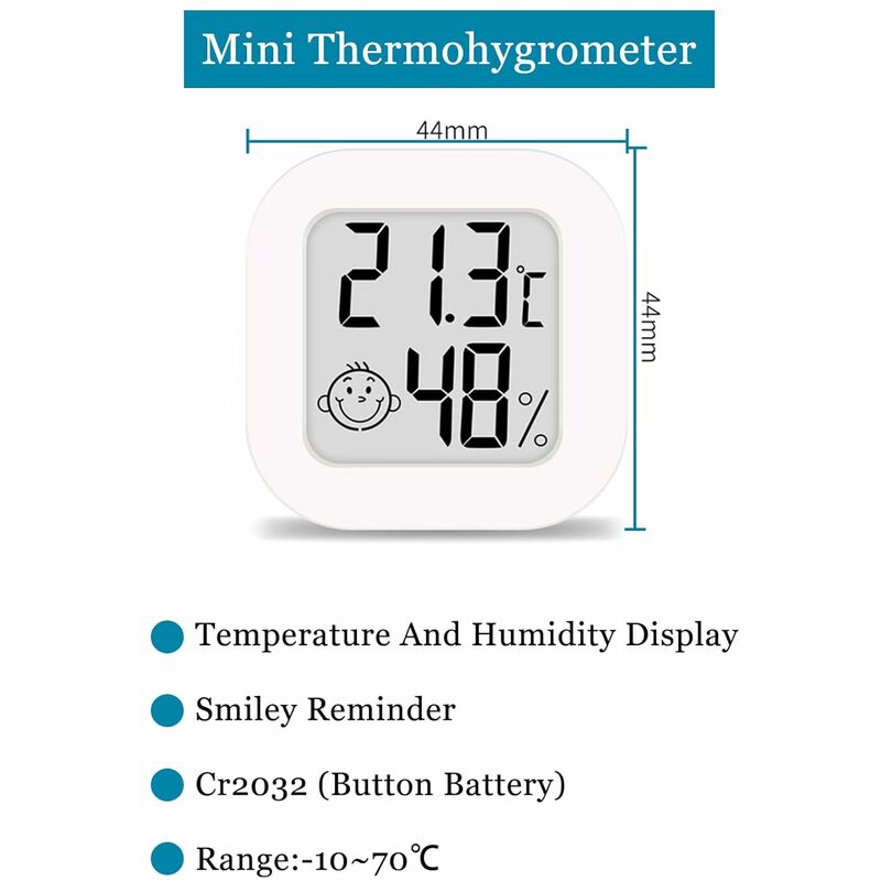 Generic Room Thermometer Indoor Thermometer Hygrometer Mini