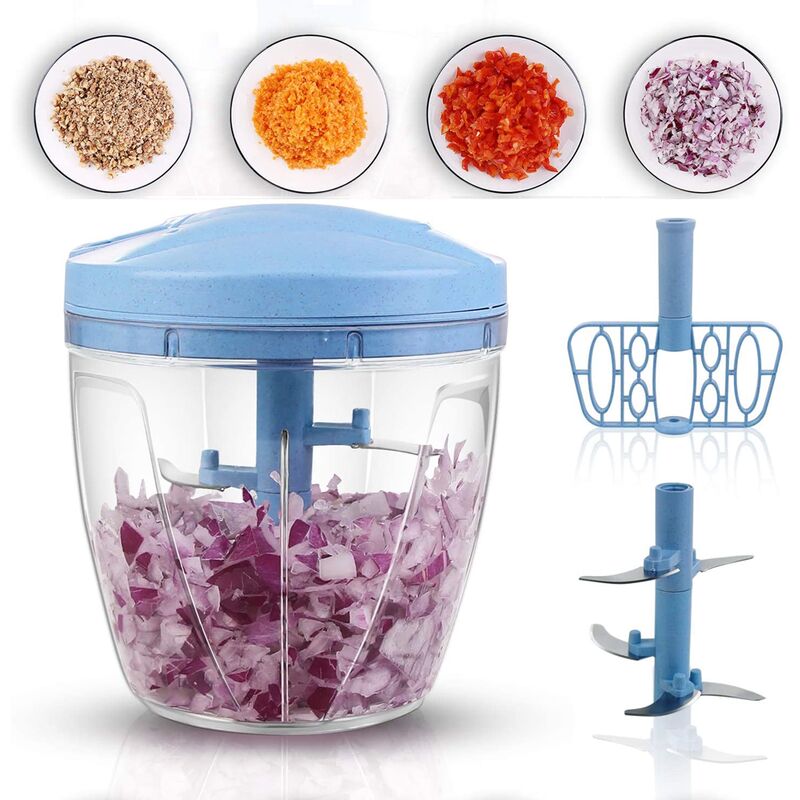 Electric Herb Grinder, Portable Usb Charge Spice Grinder For Grinding  Garlic Onion Nut Dry Fresh Herbs, Waterproof, High-efficiency (blue,250ml)