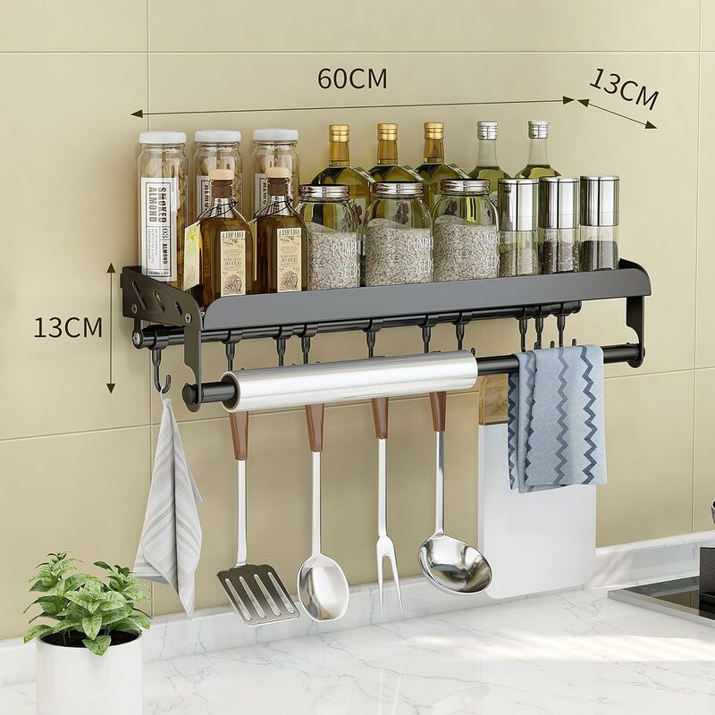 Stainless Steel Kitchen Countertop Three-layer Corner Shelf Seasoning Rack  For Oil, Salt, Vinegar, And Other Spices