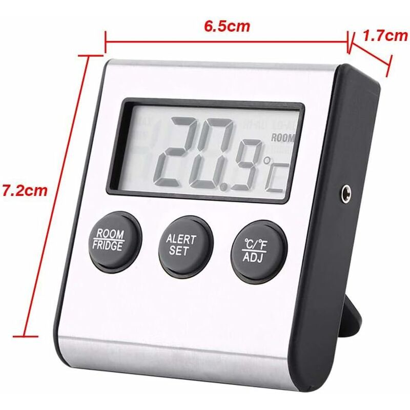 1pc Electronic Digital Fridge Thermometer For Refrigerator, Freezer, Cold  Room With Humidity, Ice-water Resistant For Indoor Use