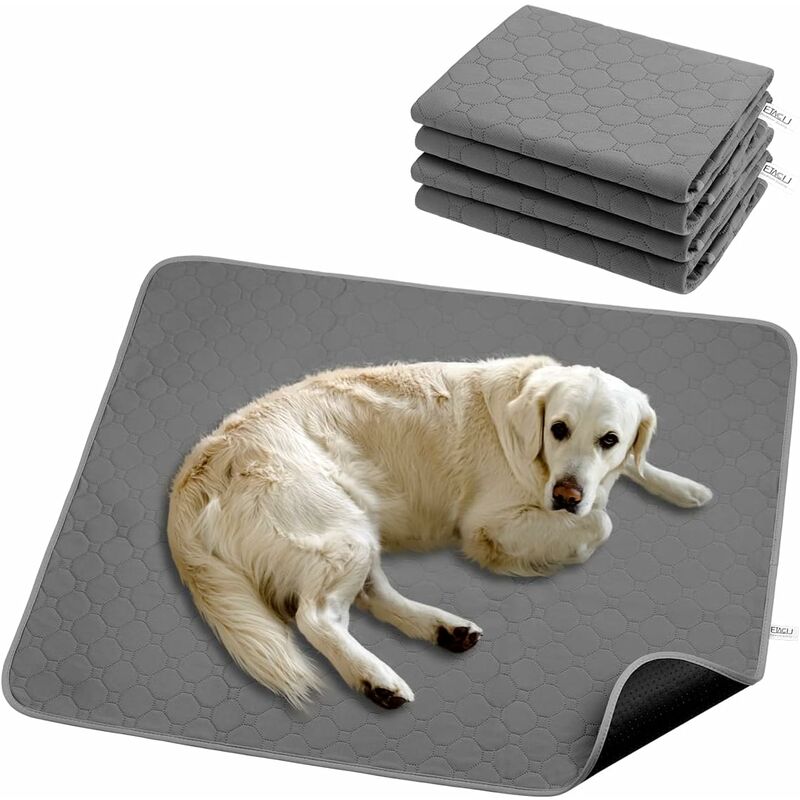 Dog Crate Mat Liner, Absorbs Urine, Waterproof, Non-Slip, 29 x 48 Light  Grey