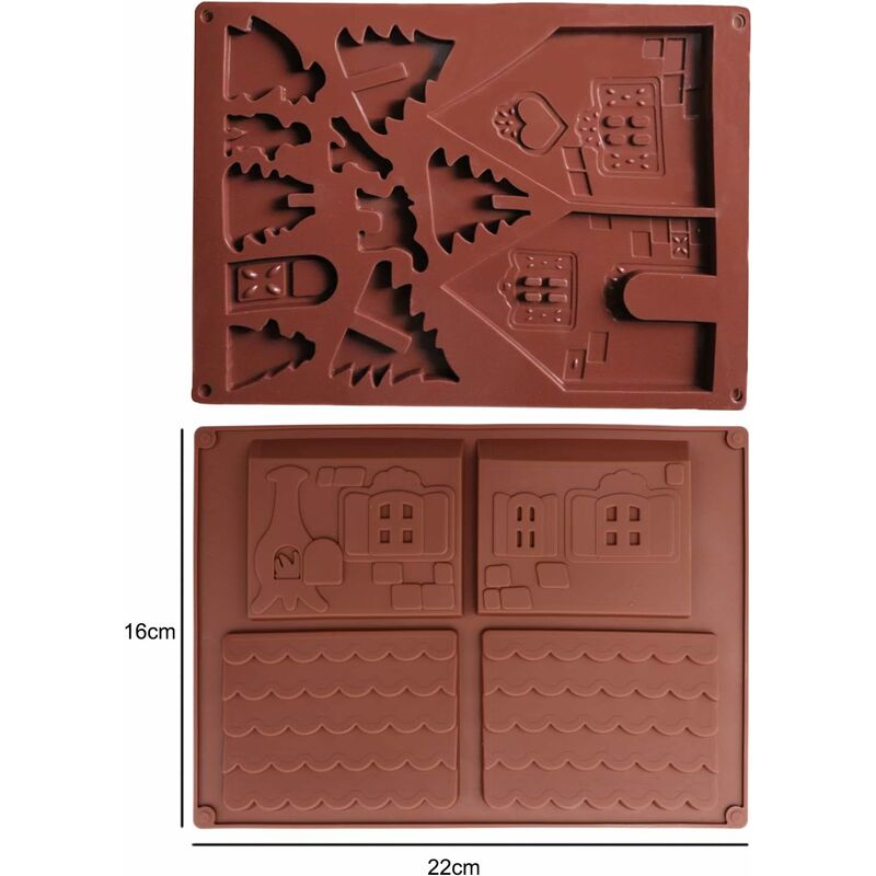 Silicone Christmas Gingerbread House Cake Molds Cake Decorating Tools  Random Color