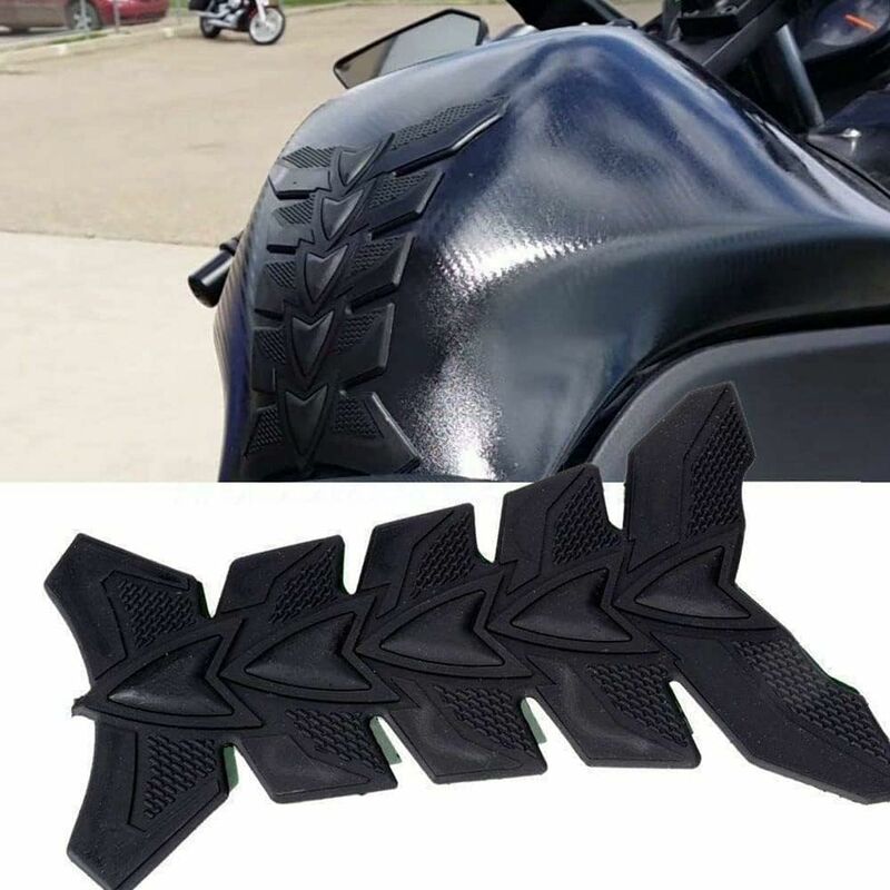 READCLY-Motorcycle Tank Sticker,Motorcycle 3D Gel Oil Gas Tank Pad Fish Gasoline  Fuel Tank Protector,For Motorcycle Fuel Tank(Black)