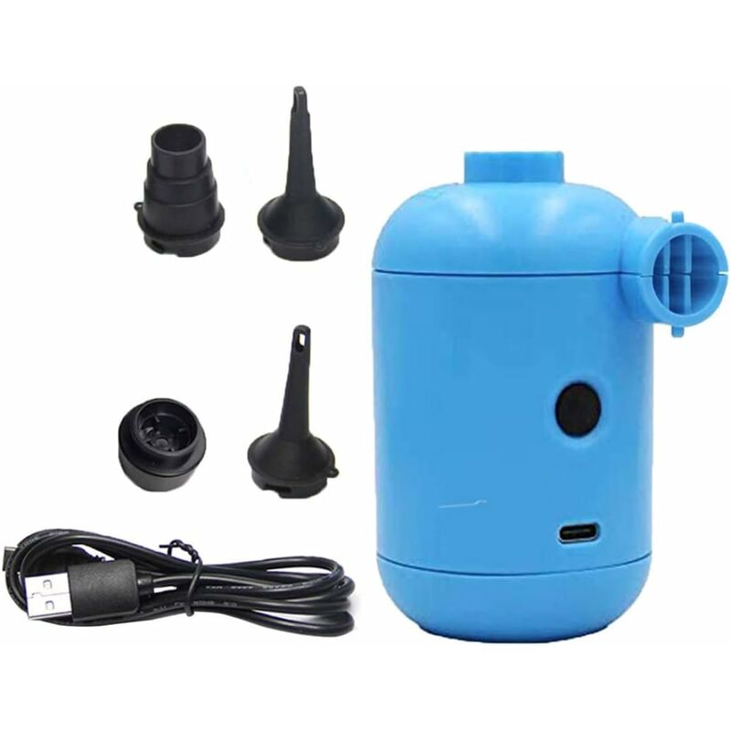 READCLY-Inflatable Pump, Inflatable Suction Pump Pumpe Portable Porable  Electric Inflator for Air Bed Mattreux Inflatables Paddle Pool Place Toys  Blue