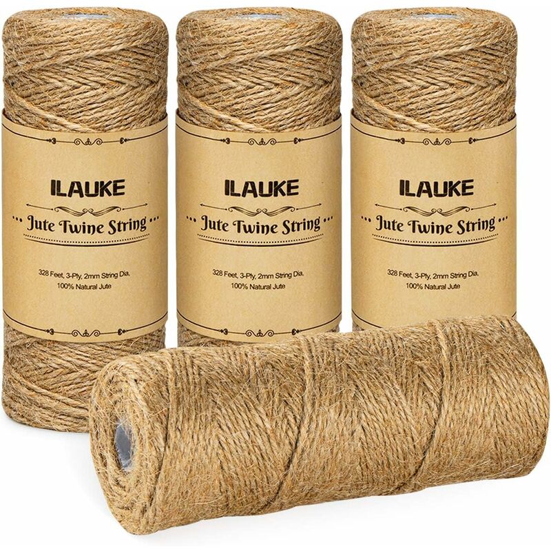 Natural Jute Rope Twine Crafts Ribbon String Craft Ornament Hanger -   Log Cabin Decor