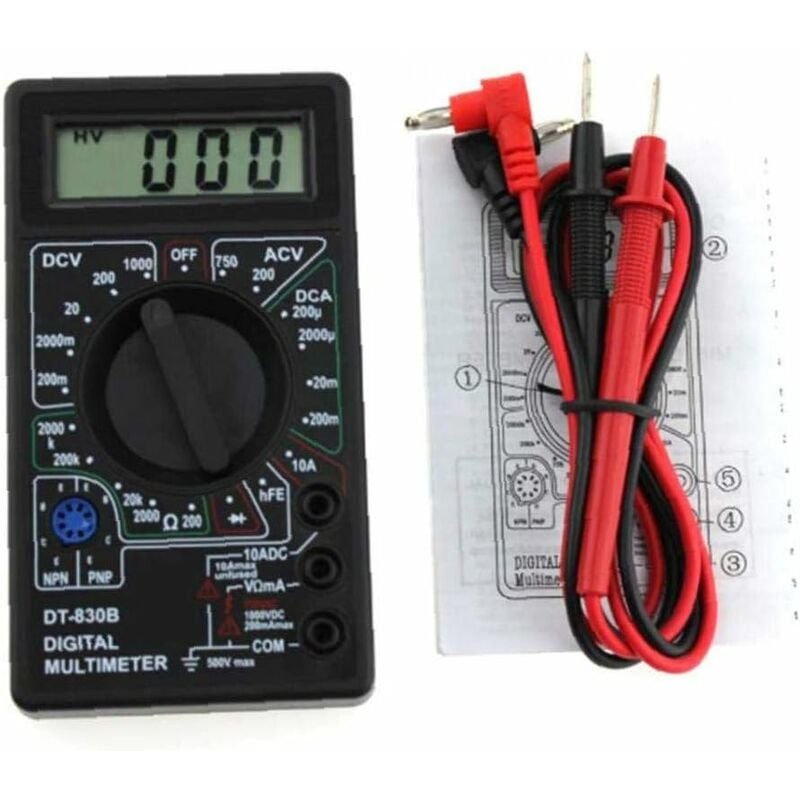 Dt-830b Ac Dc Lcd Ohmmeter Digital Multimeter, Ammeter, Ohm Meter