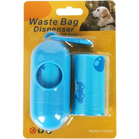 Bone Shape Waste Bag Dispenser Pet Dog Pickup Poop Clean Up Extra Refill  Roll ! 