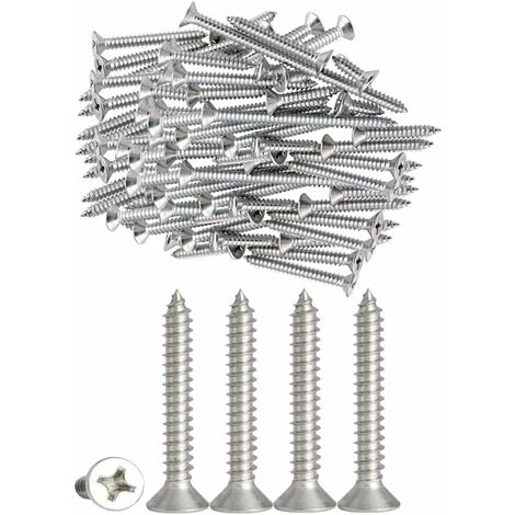 M3 Stainless Steel Wood Screw Phillips Flat Head 30 X 10 Mm 304