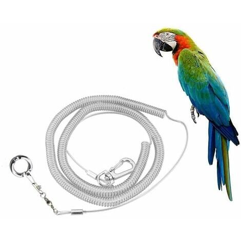 Ultra Light Parrot Bird Harness, Anti Bite Flying Training Rope (4mm)