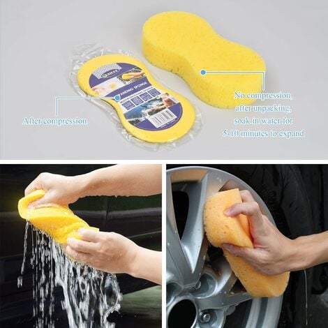 5 Pieces Car Wash Sponges Random Color, Large Car Sponges, Reusable Car  Cleaning Sponges, Easy Grip