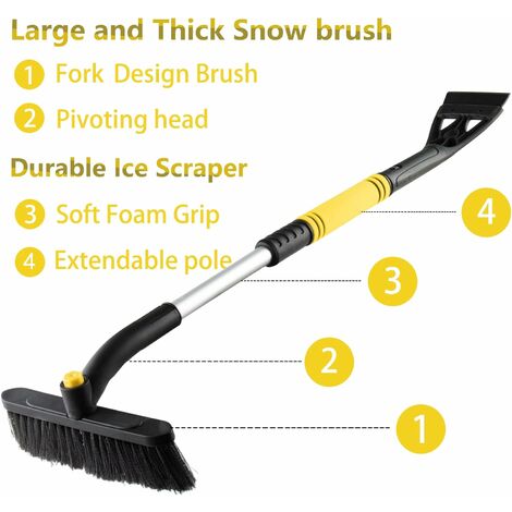 Snow Brooms Ice Scraper 2 in 1 Squeegee Windshield Anti Frost Removal Car  Snow Brush Car
