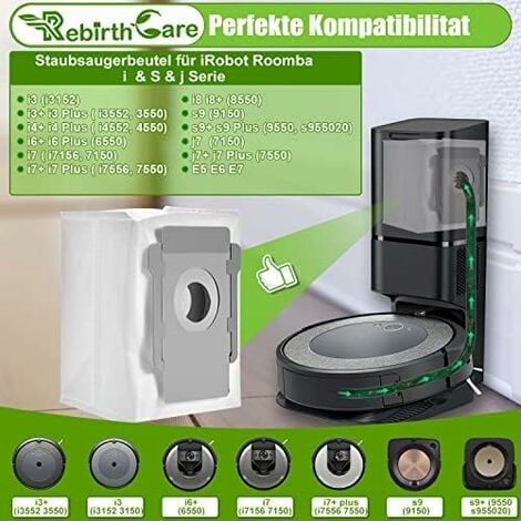Sac D'aspirateur 12 Pices Compatible Avec Irobot Roomba I3+(3550