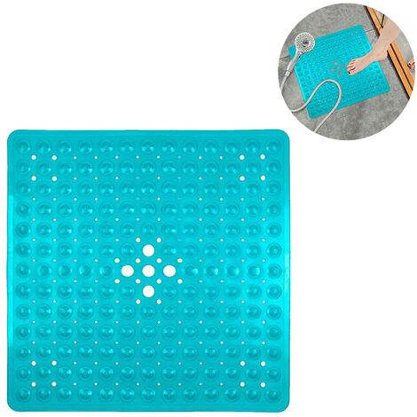 Non-Slip Kids Bathtub Mat 53 x 53cm, Non-Slip Tub Mat with Suction Cups,  Machine Washable Non-Slip Shower Mat, Non-Slip Bathtub Mat (Dolphin)