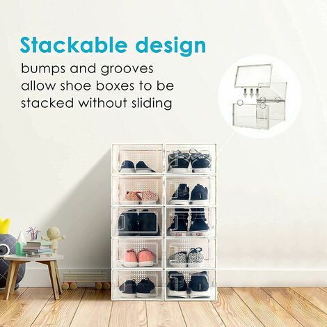 Stackable on sale sneaker boxes