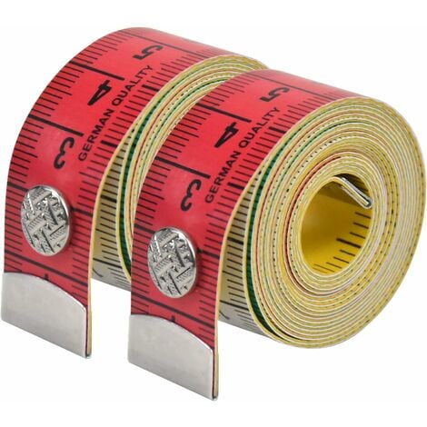 150cm / 60inch Retractable Sewing Tape Measure For Body Cloth Tailor Double  Sided Black