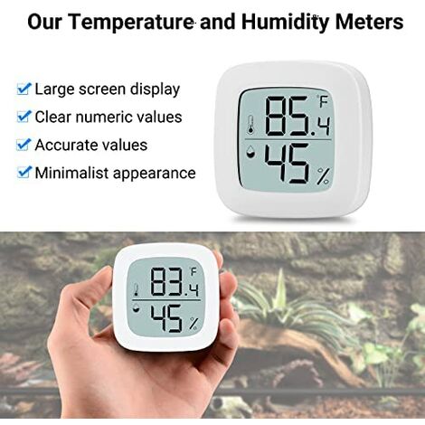 1 PC Reptile Terrarium Thermometer, Dial Gauges Pet Rearing Box Thermometer  Celsius and Fahrenheit, Reptile Thermometer Accurate Dual Gauges Display, 2  in 1 Reptile Tank Thermometer & Humidity Meter, Stick-on Tank Accessories