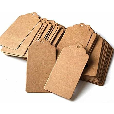 100 KRAFT HANG TAGS Jute Twine, Thank You Tags, Gift Tags, Favor Tags,  Product Tag, Kraft Paper, Jewelry Tags -  UK