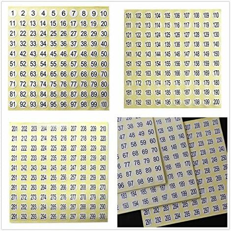 15 Sheets Number Stickers Labels Small Number Stickers, Consecutive Vinyl Number  Labels 1-300 Number Round Sticker Labels Self Adhesive Number Stickers  Inventory Storage Organizing Sticker
