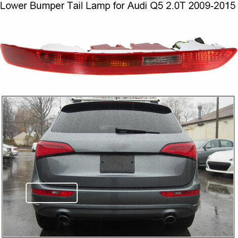 For 2018-2021 Audi Q5 Left Side Rear Bumper Lower Tail Light Brake Stop Red  Lamp 