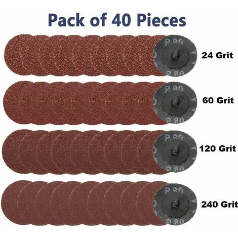 40Pcs 40/60/80/120 Grit Mouse Sanding Sheets Sander Pads Set For