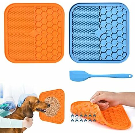 2 Pcs Big Pet Licking Mat for Dogs and Cats - Dog Lick Mat with