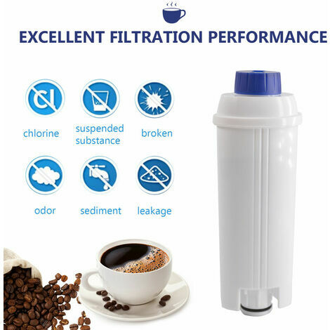 Water Filter, Replacement for DeLonghi DLSC002, TUV Certified Coffee  Filter, Optimizes Coffee Quality and Protects Against Limescale Compatible  with
