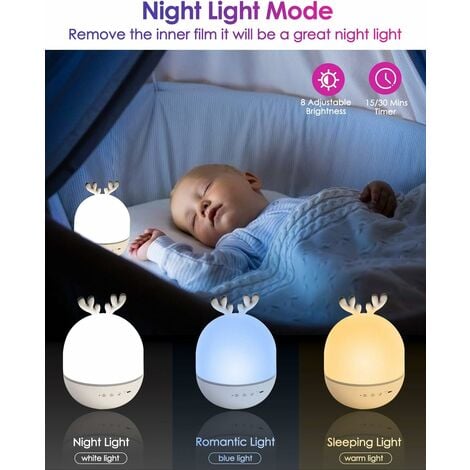 Kids Night Light Star Projector - Rotating Starry Lamp Projection Light  with Music 6 Movies Timer 360
