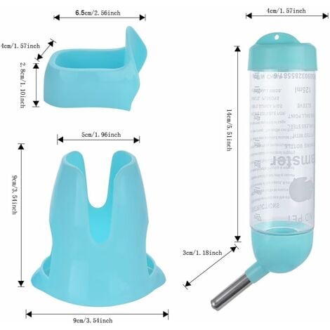 2 Pcs Rabbit Water Bottle, Pet Hanging Water Bottles, Hamster Water