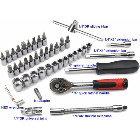 Socket wrench extensions 1/4 inch