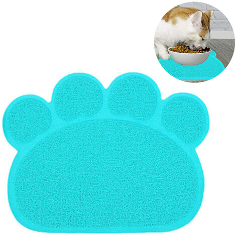 Cute Cat PVC Food Bowl Pad Non-slip Food Mat for Dog Cat Puppy 