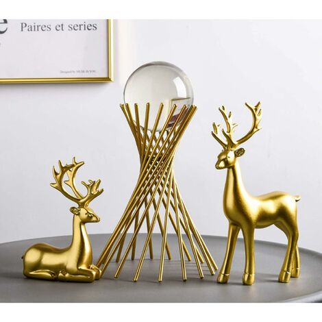 Crystal Deer Figurines Desk Ornament – DormVibes