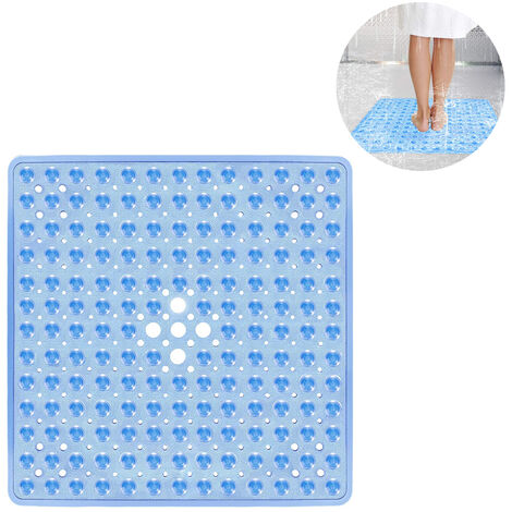 Square Shower Mats Non-slip Anti Mold Bath Mats Machine Washable Bathroom  Mat With Suction Cup, Antibacterial Rubber Children's Shower Mat With  Draina