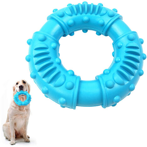 3Pack Dog Toy Chew Toy for Strong Chewers Ring Dog Toy Indestructible Training Toy Teeth Cleaning Natural Rubber Toy for Large Medium Dogs, Size: 3
