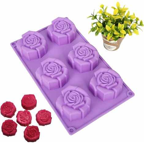 1pc Rose Design Candy Mold Rose Mold Silicone Jelly Soap 3D