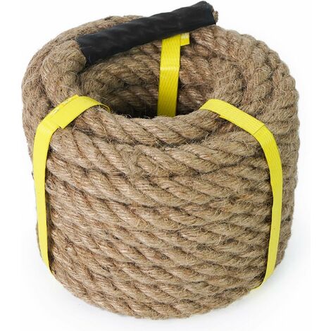  100 Feet 1/2 Inch Thick Natural Jute Rope, 12mm x 30m