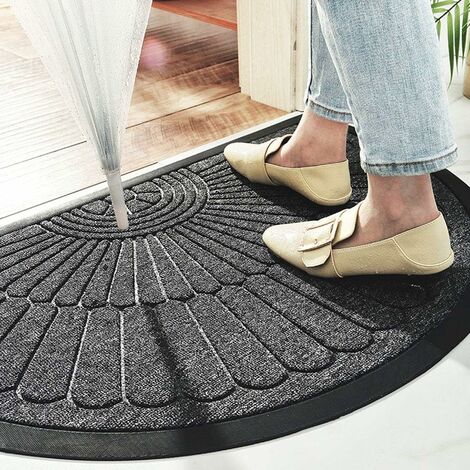 Color G Non-Slip Outdoor Doormat 45x75cm, Outdoor Dustproof Entrance Mat, Waterproof  Door Mat for Entrance, Bedroom, Balcony, Garden (Grey) Blue 24X 36