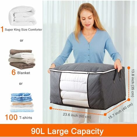 Comforter Storage Bags King Size, Non-woven Clothes Storage