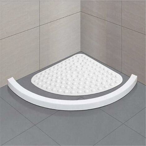 Non-Slip Shower Mat, 24 x 24, White, Adhesive, Mold and Mildew Resistant