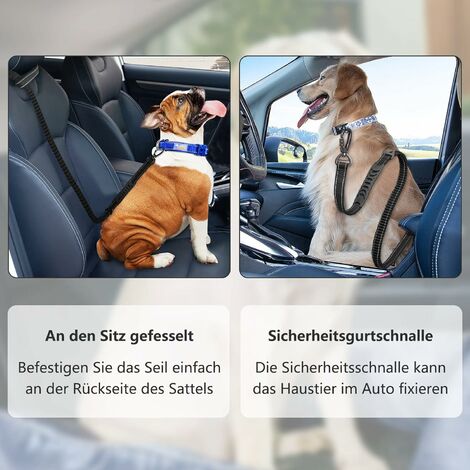 2pk Pet Dog Seat Belt | Adjustable Travel Car Safety Harnesses Lead  Restraint