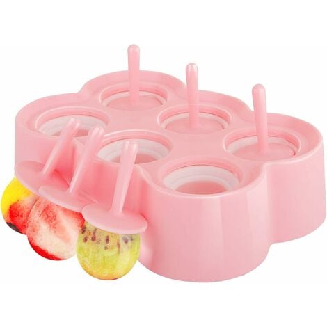 2Packs Ice Cube Trays (Pink+Blue) , Plastic Elongated Ice Cube