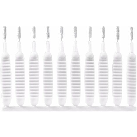 10pcs Shower Head Cleaning Brushes, Mini Orifice Brush, Multi-purpose,  Anti-clog, Small Phone Cleaning Brush, Earphone White