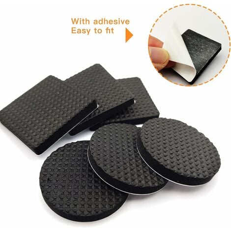 Stay! Anti Slip Furniture Pads - Square Furniture Stoppers to Prevent  Sliding for Hardwood Floors and Carpets - Non Skid Chair and Couch Slide  Stopper - Floor Protector Gripper Feet, Set of