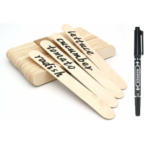 100 pcs 15cm DIY Natural Wood Sticks, Natural Wood Craft Sticks