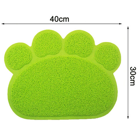 Cat Litter Mat Non-slip Pet Paw Shape Mat Pet Dog Cat Puppy Kitten Dish  Bowl Food Water Placemat Mat 30*40cm