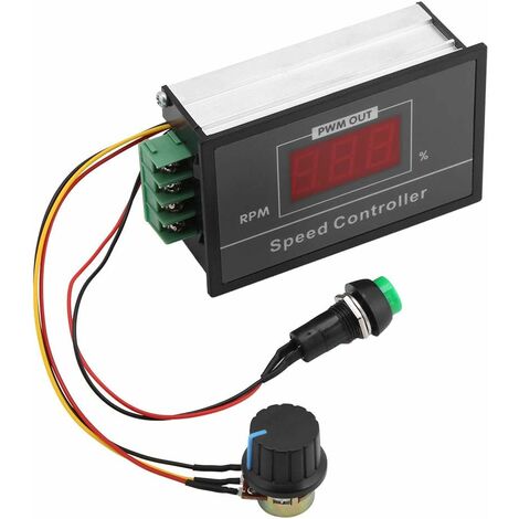 DC6-60V 12V 24V 36V 48V DC PWM Motor Speed Controller 30A Max Motor Control  Adjustable Speed With Start Stop Switch