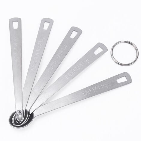 Measuring Spoons Set Of 3 (Tad 1/4 Teaspoon, Dash 1/8 Teaspoon, Pinch 1/16  Teaspoon)