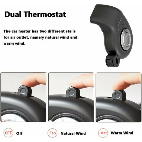 2 In 1 Portable Car Heater, Fast Heating Car Defroster, Hot And