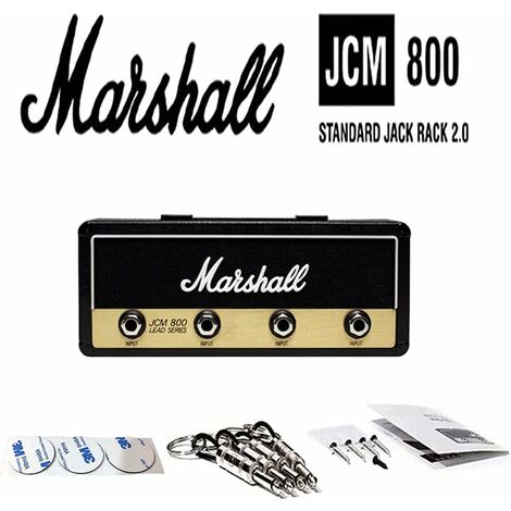 Marshall Keychain Jack Rack 2.0 Jcm800 Guitar Keychain Guitar Amp Key Holder  Wall Mount Hook Homeware (color : Keyholder Set Black) 